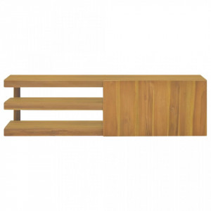 Dulap pentru baie de perete, 110x40x30 cm, lemn masiv de tec - V338257V - Img 3
