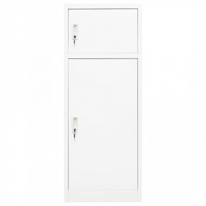 Dulap pentru șa, alb, 53x53x140 cm, oțel - V339599V