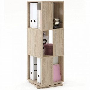 FMD Dulap rotativ de dosare deschis, stejar, 34x34x108 cm - V428794V - Img 1