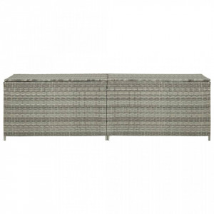 Lada de depozitare de gradina, gri, 200x50x60 cm, poliratan - V46476V - Img 3