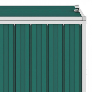 Magazie pubele triplă, verde, 213 x 81 x 121 cm, oțel - V46281V - Img 3