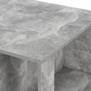 Masa bar Danderyd BO, 120 x 60 x 105,5 cm, PAL melaminat, efect beton, cu trei rafturi - P73294020 - Img 3