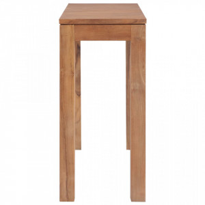Masa consola 110x35x76 cm lemn masiv tec cu finisaj natural - V246957V - Img 4
