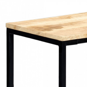 Masa consola, 140 x 35 x 76 cm, lemn masiv de mango nefinisat - V247815V - Img 3