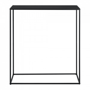 Masa consola de perete, 92 x 80 x 32 cm, negru mat - P65461663 - Img 4