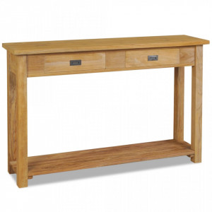 Masa consola din lemn masiv de tec, 120 x 30 x 80 cm - V244482V