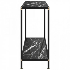 Masa consola, negru, 100 x 35 x 75 cm, sticla securizata - V322838V - Img 3