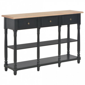 Masă consolă, negru, 120 x 30 x 76 cm, MDF - V280018V - Img 2