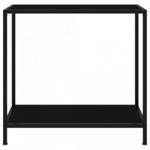 Masa consola, negru, 80 x 35 x 75 cm, sticla securizata - V322832V - Img 2
