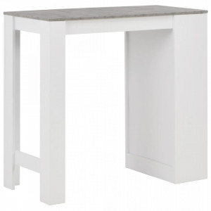 Masa de bar cu raft, alb, 110 x 50 x 103 cm - V280214V - Img 3