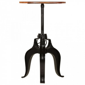 Masa de bar din lemn masiv reciclat, 60 x (76-110)cm - V245267V - Img 2
