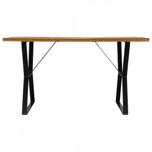 Masa de bucatarie, 140 x 80 x 76 cm, lemn masiv reciclat - V247948V - Img 2