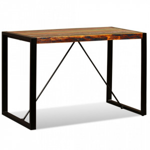 Masa de bucatarie din lemn masiv reciclat, 120 cm - V243998V - Img 2