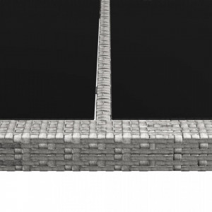 Masă de exterior, gri, 200x150x74 cm, poliratan - V46130V - Img 4