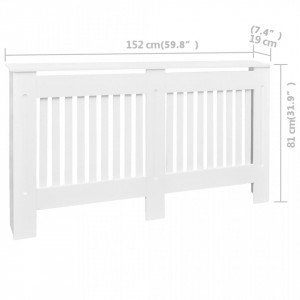 Mască de calorifer, 2 buc., alb, 152 cm, MDF - V276004V - Img 4