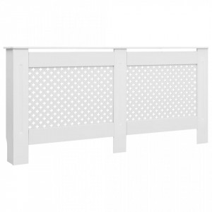 Masca pentru calorifer, alb, 172x19x81,5 cm, MDF - V284325V - Img 2