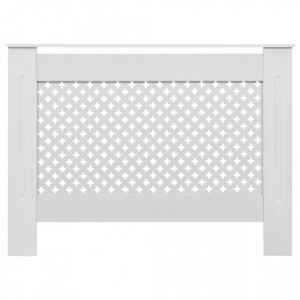 Masca pentru calorifer, MDF, 112x19x81,5 cm, alb - V284323V - Img 3