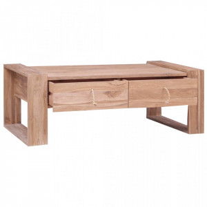 Masuta de cafea, 110 x 60 x 40 cm, lemn masiv de tec - V287892V - Img 3