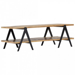 Masuta de cafea, 115 x 60 x 40 cm, lemn masiv reciclat - V248095V - Img 2