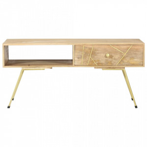 Masuta de cafea, 95 x 50 x 42 cm, lemn masiv de mango - V286148V - Img 4