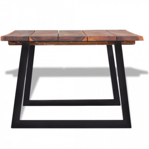 Masuta de cafea din lemn solid de acacia, 110 x 60 x 40 cm - V244996V - Img 4