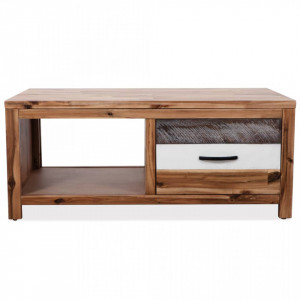 Masuta de cafea, lemn masiv de acacia, 90 x 50 x 37,5 cm - V246043V - Img 2