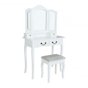 Măsuţă de toaletă cu scaun, alb, 80 cm - TP228277 - Img 10