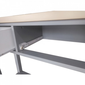 Măsuţă, masă tip consolă nuc și gri 80x30x80 cm - TP280949 - Img 6