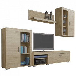 Mobilier perete living, sonoma, 220x40x180 cm - TP262952 - Img 2
