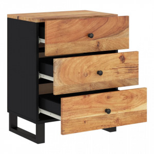 Noptieră, 50x33x62 cm, lemn masiv acacia și lemn prelucrat - V350661V - Img 4