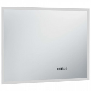 Oglinda cu LED de baie cu senzor tactil si afisaj ora, 80x60 cm - V144738V - Img 3