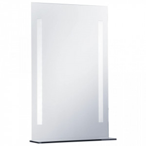 Oglindă cu LED de perete pentru baie cu raft, 60 x 80 cm - V144715V - Img 4