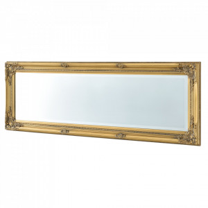 Oglinda de perete, 132 x 42 x 3,5 cm, lemn, auriu - P70635186 - Img 5