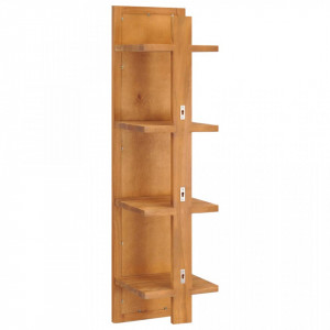 Oglindă de perete cu rafturi, 30x30x120 cm, lemn masiv de tec - V289070V - Img 3