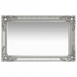 Oglinda de perete in stil baroc, argintiu, 50 x 80 cm - V320322V - Img 2