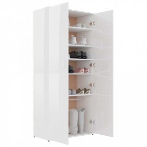Pantofar, alb extralucios, 80 x 39 x 178 cm, PAL - V802864V - Img 4