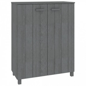 Pantofar, gri închis, 85x40x108 cm, lemn masiv de pin - V340518V