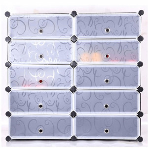 Pantofar, organizator de pantofi modular, negru, 96x93x37 cm - TP182593 - Img 5