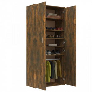 Pantofar, stejar fumuriu, 80x39x178 cm, lemn prelucrat - V815531V - Img 4