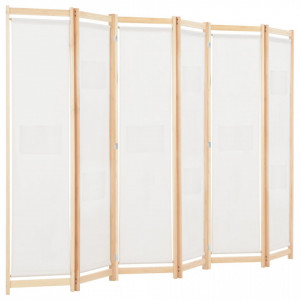 Paravan camera, 6 panouri, crem, 240x170 x4 cm, material textil - V248174V - Img 3