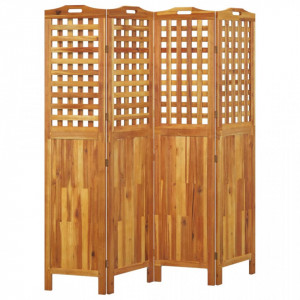 Paravan de cameră 4 panouri 162x2x180 cm lemn masiv de acacia - V318549V - Img 4