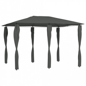 Pavilion cu huse pentru stâlpi, antracit, 3x4x2,6 m, 160 g/m² - V313613V - Img 2