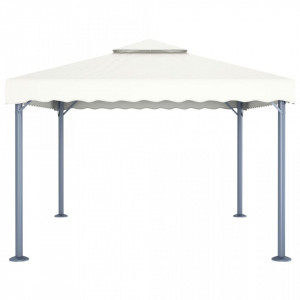 Pavilion cu șiruri lumini LED, crem, 400x300 cm, aluminiu - V3070351V - Img 4