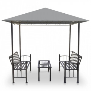 Pavilion de grădină cu masă și bănci, antracit, 2,5x1,5x2,4 m - V44755V - Img 3