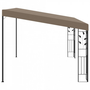 Pavilion montat de perete, gri taupe, 4 x 3 x 2,5 m - V312266V - Img 3