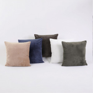 Pernă, material textil de catifea albastru închis, 45x45 cm - TP238757 - Img 14