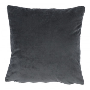 Pernă, material textil de catifea gri închis, 60x60 cm - TP238899