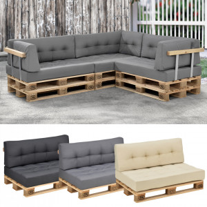Perna sezut pentru mobilier paleti, 120 x 80 x 15 cm, gri deschis - P54694310 - Img 3