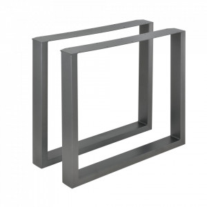Picioare masa, set 2 buc 80 x 72 cm, gri metalic - P57353517 - Img 1