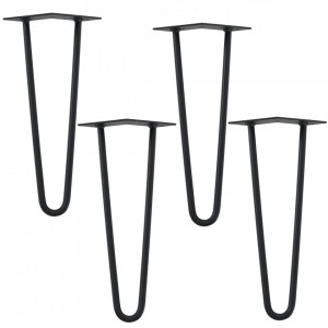 Picioare masa, set 4 buc cu 2 brate, 45 cm, negru - P55139970